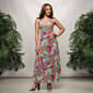 Womens 24/7 Comfort Apparel Hot Pink Paisley A Line Maxi Dress - image 4
