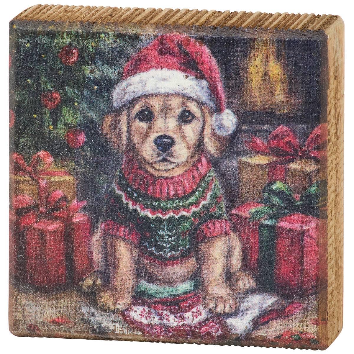 Primitives By Kathy Puppy Mischief Block Sign