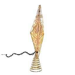 Kurt Adler UL 10-Light 8.5in. Gold Reflector Star Treetop