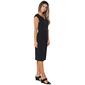 Womens Connected Apparel Cap Sleeve Solid Wrap Dress Dress - image 4