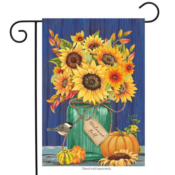 Briarwood Lane Fall Mason Jar Sunflowers Garden Flag - image 