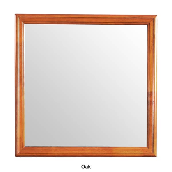 Passion Furniture Classic Square Wood Dresser Mirror - 38x38