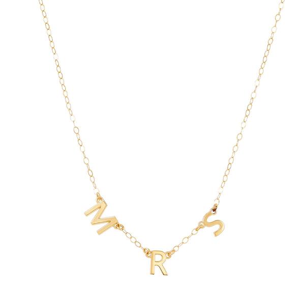 Gold Classics&#40;tm&#41; Mrs Station Cable Chain Necklace - image 