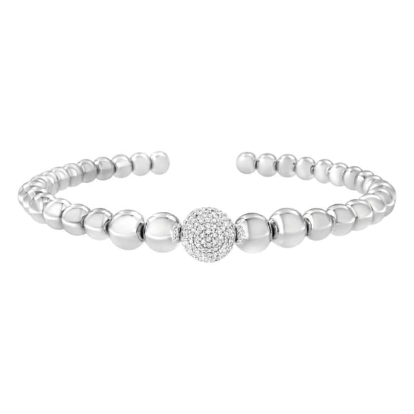 Diamond Classics™ Sterling Silver Ball Bead Cuff Bracelet