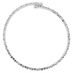 Athra Light Blue & Aurora Borealis Crystal Coil Bracelet