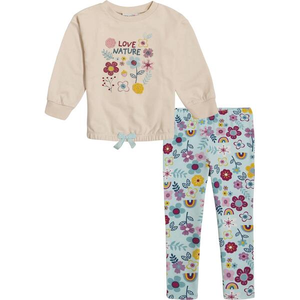 Baby Girl &#40;12-24M&#41; Kids Headquarters Love Nature Leggings Set - image 