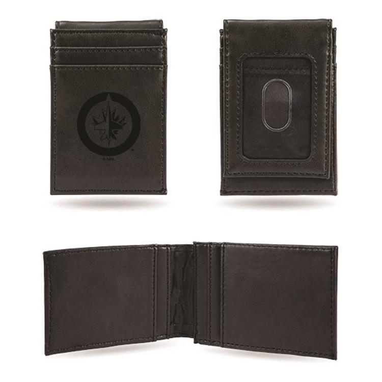 Mens NHL Winnipeg Jets Faux Leather Front Pocket Wallet