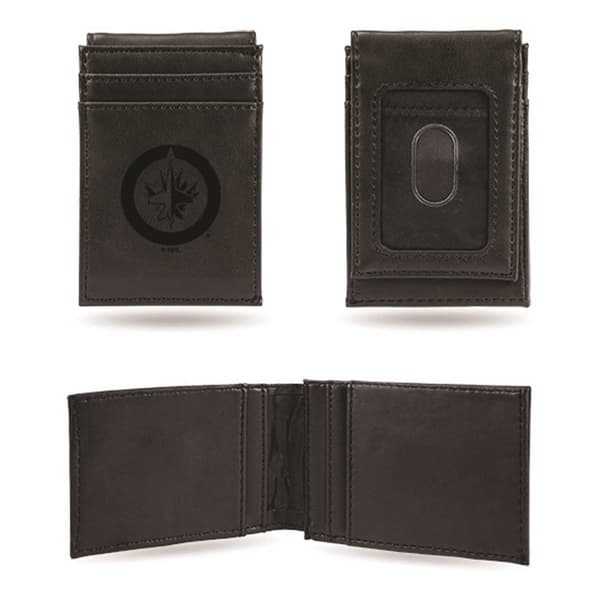 Mens NHL Winnipeg Jets Faux Leather Front Pocket Wallet - image 