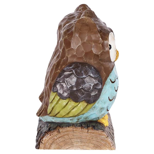 Hi-Line Gift Owl Couple with Welcome Sign Garden Statue