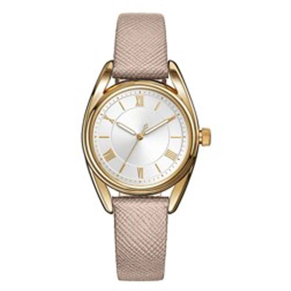 Womens Gold-Tone Case & White Dial Analog Watch - 14891G-07-B12