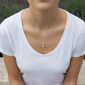 Saffron 1ctw. Heart Cut Aqua Moissanite Diamond Pendant Necklace - image 5