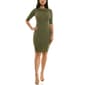 Womens Nina Leonard Asymmetric Stud Trim Rib Sweater Dress - image 1