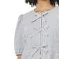 Womens Cece Elbow Sleeve Bow Front Stripe Blouse - image 3