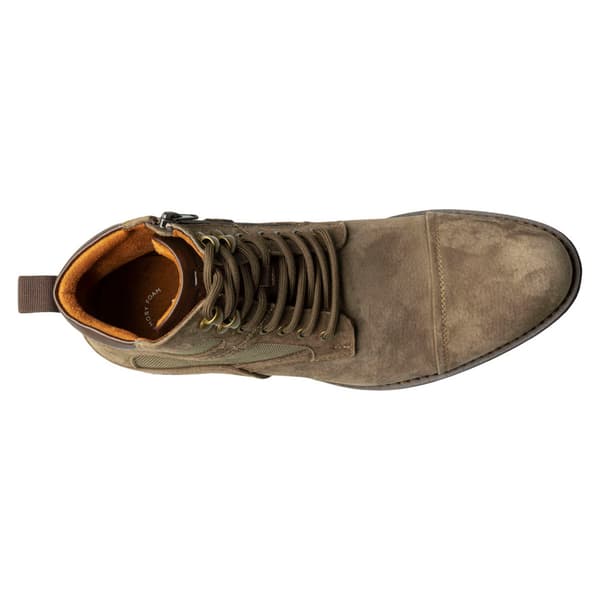 Mens Stacy Adams Osiris Cap Toe Inside Zip Lace Up Boots