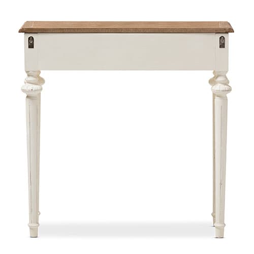 Baxton Studio Marquetterie Wood Two-Tone Console Table