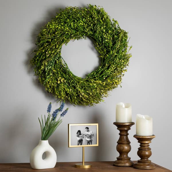 Northlight Seasonal 20in. Artificial Green Foliage Spring Wreath
