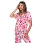 Womens White Mark 2pc. Tropical Peacock Pajama Set - image 4