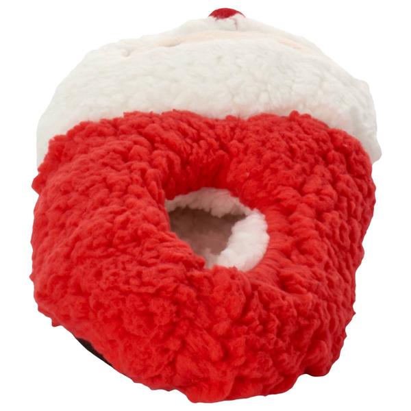 Womens Fuzzy Babba Santa Puffer Slippers Socks