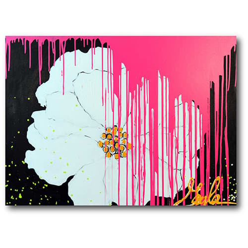 Courtside Market Mod Flowers Hot Pink Wall Art - image 
