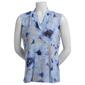 Womens Calvin Klein Sleeveless Pleated Floral Mesh Blouse - image 1