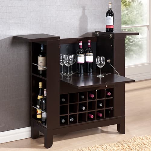 Baxton Studio Modesto Modern Dry Bar & Wine Cabinet - image 