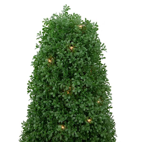 Northlight Seasonal 3ft. Pre-Lit Artificial Boxwood Topiary Tree