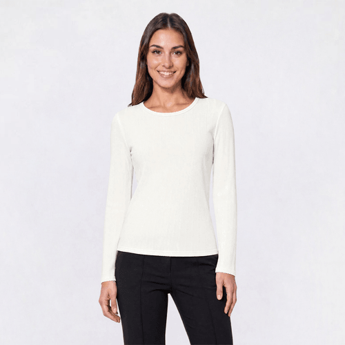 Womens Architect® Long Sleeve Round Neck Pointelle Tee
