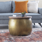 Linon Home Decor Royce Gold Drum With Storage - image 5