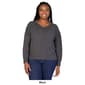 Plus Size 24/7 Comfort Apparel Relaxed Fit V Neck Sweater Top - image 5