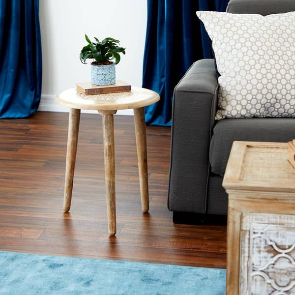 9th & Pike® Brown Wood Traditional Accent Table