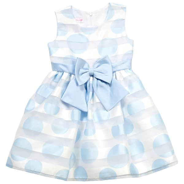 Girls (4-6x) Bonnie Jean Dot/Shadow Stripe Party Dress - image 
