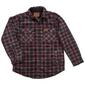 Mens Moutain Ridge Plaid Shirt Jacket - Wine/Ash - image 1