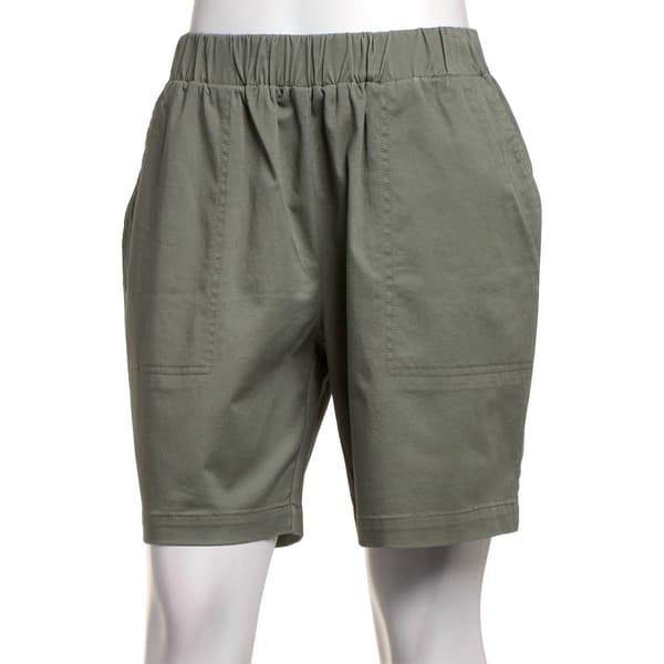 Petite Napa Valley Fine Line Twill Four Pocket Bermuda Shorts - image 