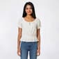 Juniors A. Byer Swiss Dot Peplum Peasant Blouse - image 1