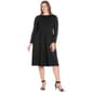 Plus Size 24/7 Comfort Apparel Fit N' Flare Dress - image 1