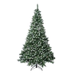 National Tree 7.5ft Oakley Hills Snow Christmas Tree w/ Pinecones