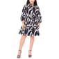 Plus Size MSK 3/4 Sleeve Abstract Tie Waist Shirtdress - image 3