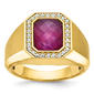 Mens Gentlemens Classics(tm) 14kt. Gold Ruby & 1/4ctw. Diamond Ring - image 1