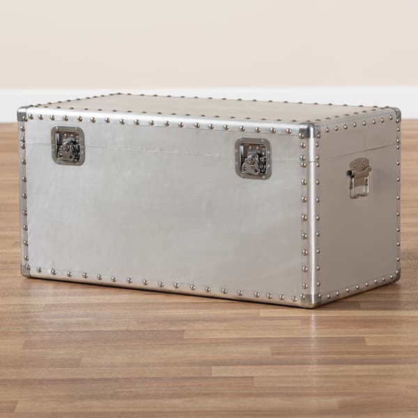 Baxton Studio Serge Metal Storage Trunk