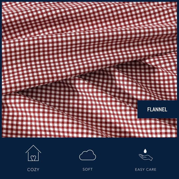 Nautica Bayside Plaid Flannel Sheet Set
