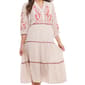 Womens Figueroa & Flower Elbow Sleeve Embroidered Tier Dress - image 3