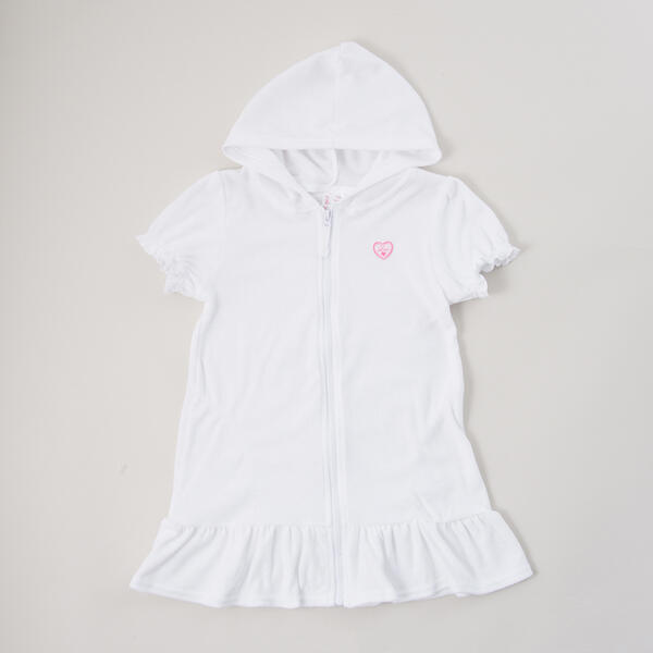 Toddler Girl Pink Platinum&#40;R&#41; Hooded Terry Swim Cover-Up - image 