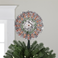 Northlight 8in. Pre-Lit Silver Starburst Christmas Tree Topper - image 1