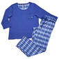 Petite IZOD(R) 3/4 Sleeve Solid Tee & Plaid Pants Pajama Set - image 1