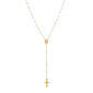 Gold Classics&#40;tm&#41; 10kt. Yellow/White/Rose Rosary Y-Necklace - image 1