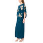 Womens MSK Solid Evening Gown with Foil Floral Overlay - image 3