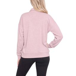 Womens NY Collection Long Sleeve Quarter Zip Solid Sweatshirt