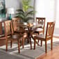 Baxton Studio Liese Walnut Brown Finished Wood 5pc. Dining Set - image 7