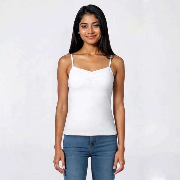 Juniors Eye Candy Peached Jersey Cinch Front Bra Cami