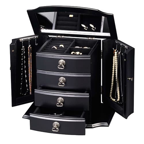 Black Wooden Jewelry Box